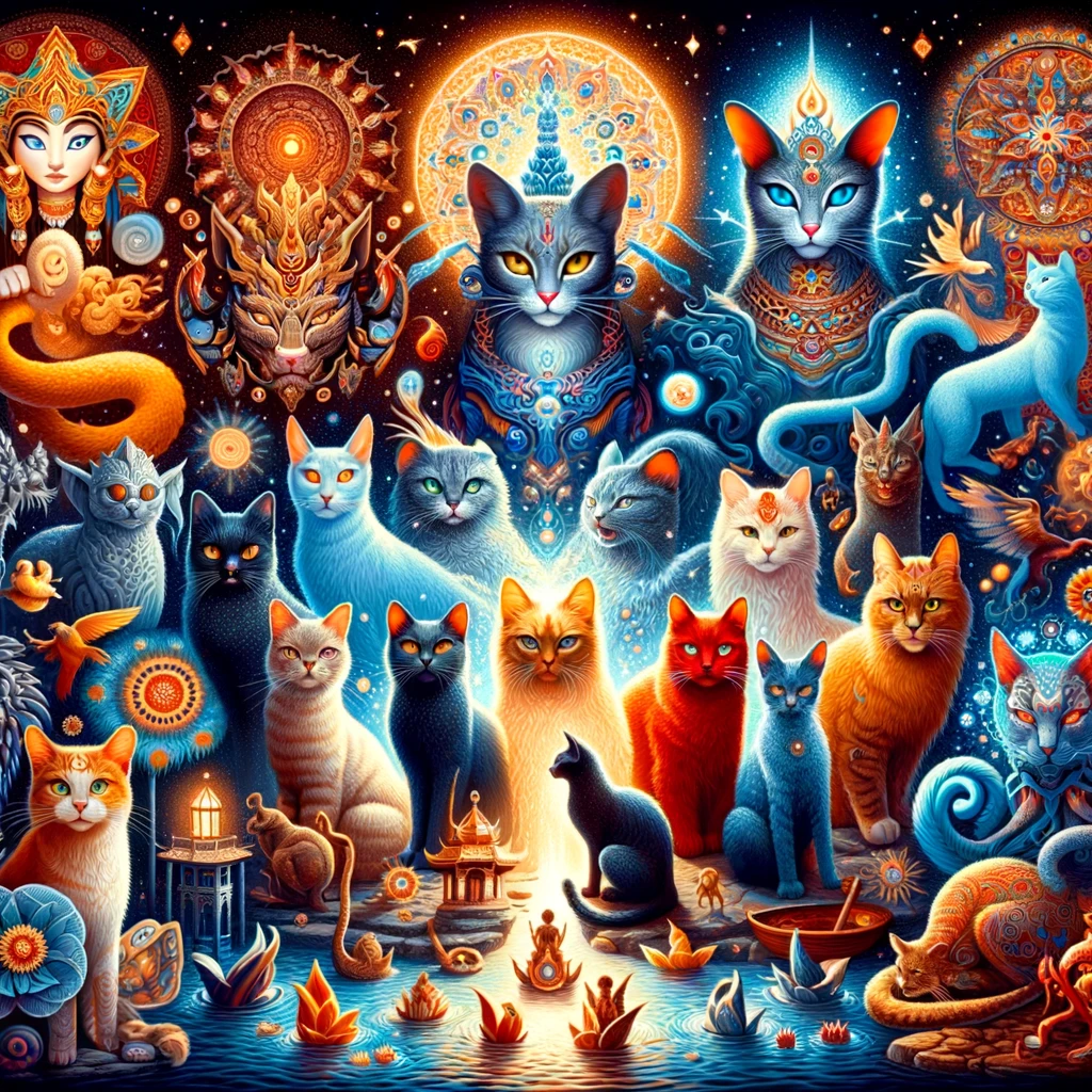「魅力のミャオ: 世界を巡る猫ちゃんの神話と魔法」のポスター