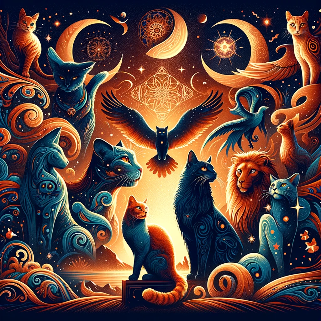 「魅力のミャオ: 世界を旅する猫ちゃんの神話と伝説」のポスター