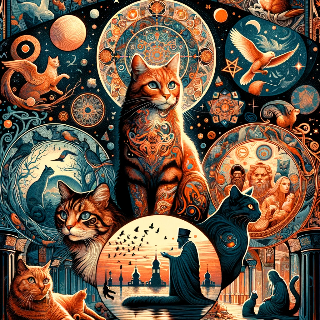神話と伝説の猫ちゃんのポスター