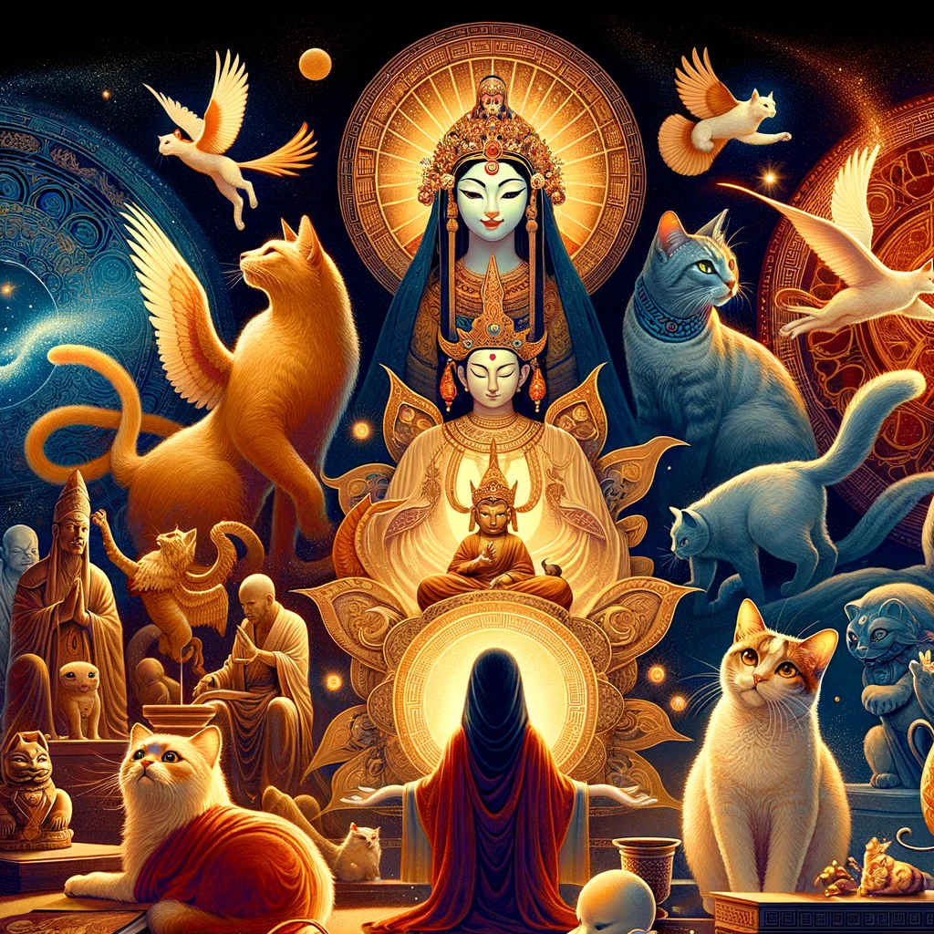 「魅力のミャオ: 伝統と現代の交差点における猫ちゃんの神話と伝説」のポスター